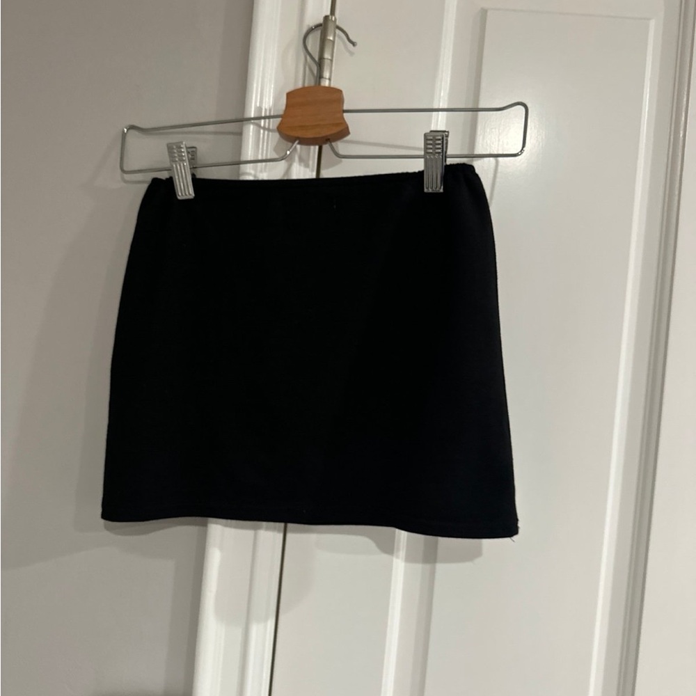 Black mini skirt